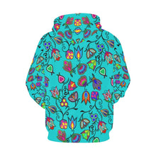 Load image into Gallery viewer, Indigenous Paisley - Sky All Over Print Hoodie for Women (USA Size) (Model H13) All Over Print Hoodie for Women (H13) e-joyer 

