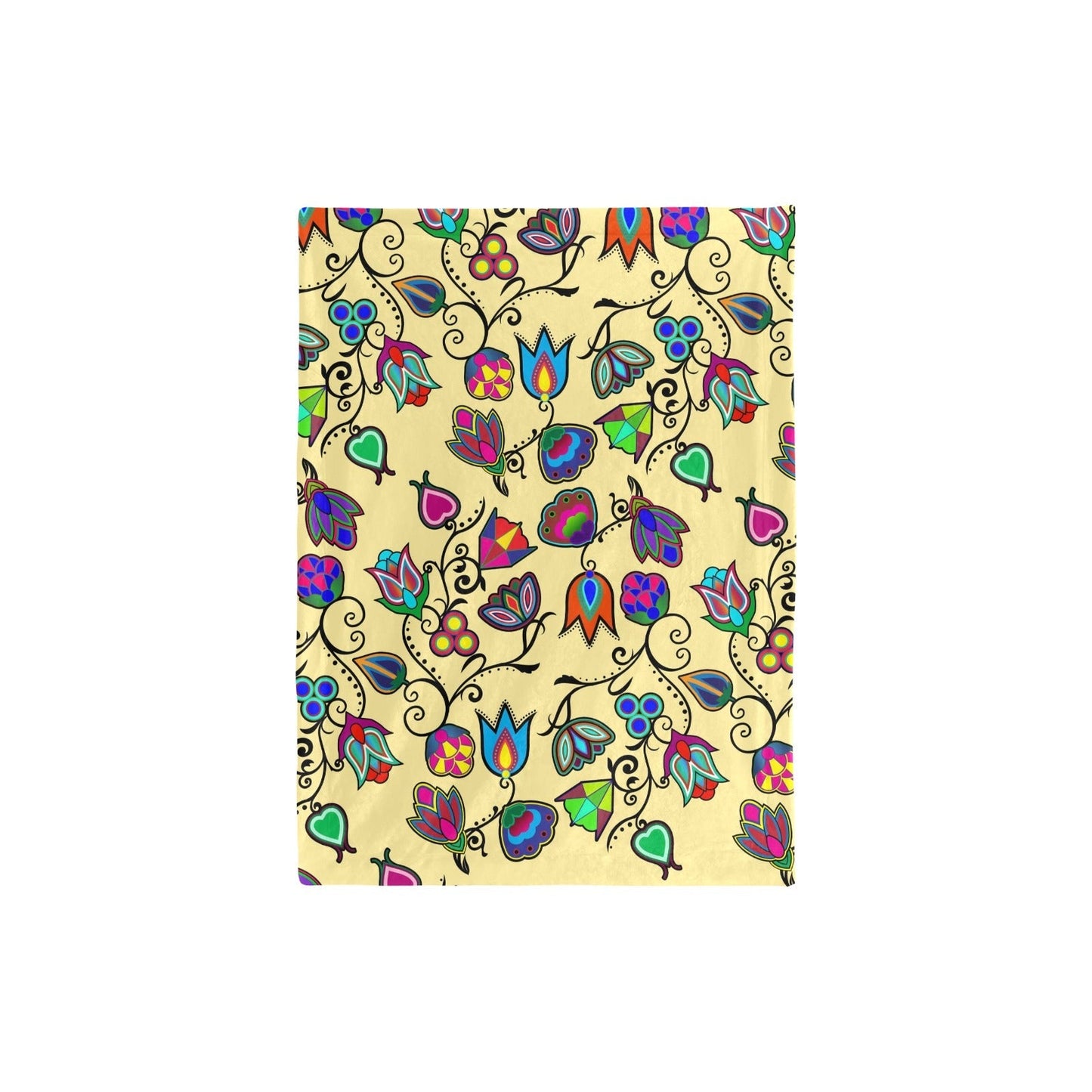Indigenous Paisley Vanilla Baby Blanket 30"x40" Baby Blanket 30"x40" e-joyer