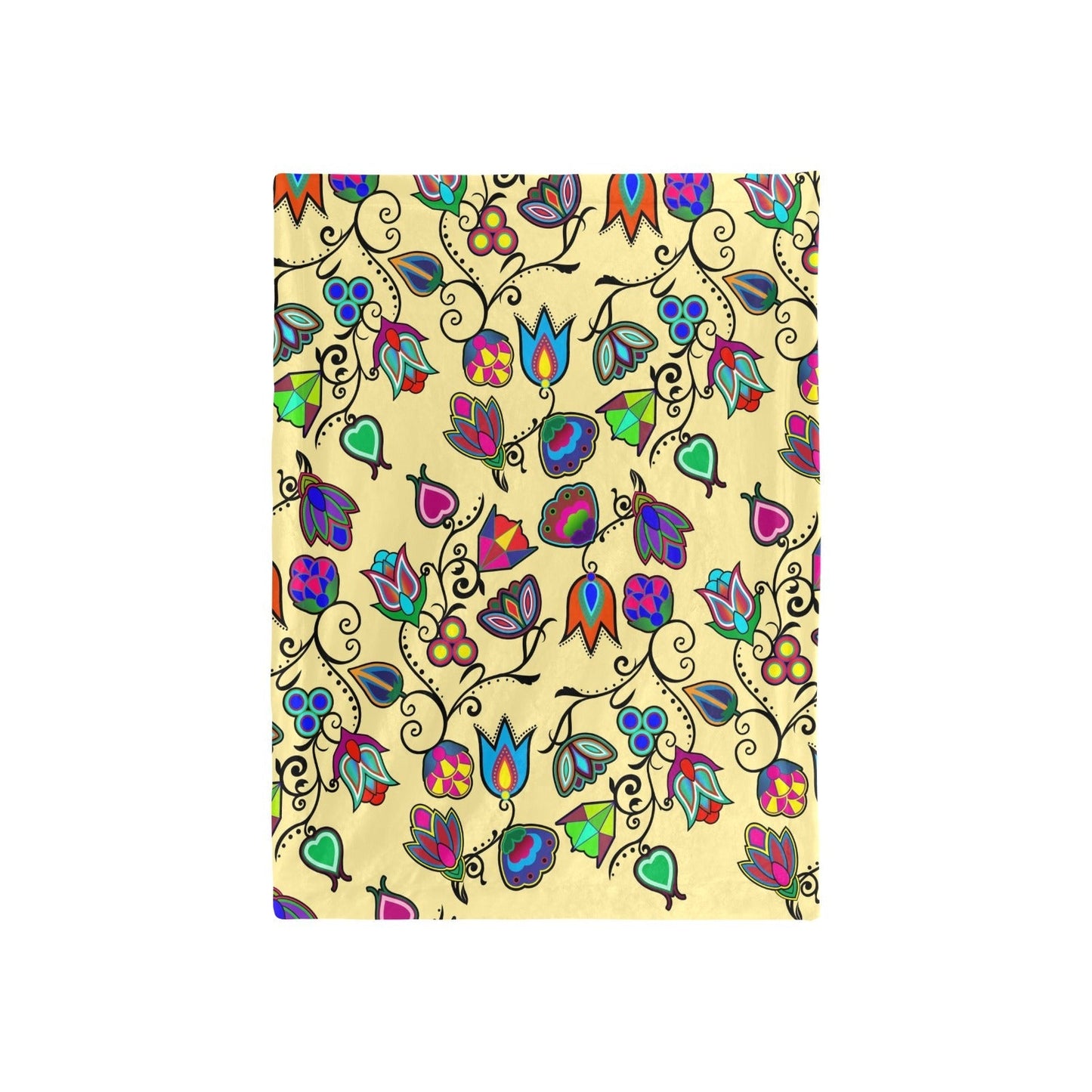 Indigenous Paisley Vanilla Baby Blanket 40"x50" Baby Blanket 40"x50" e-joyer