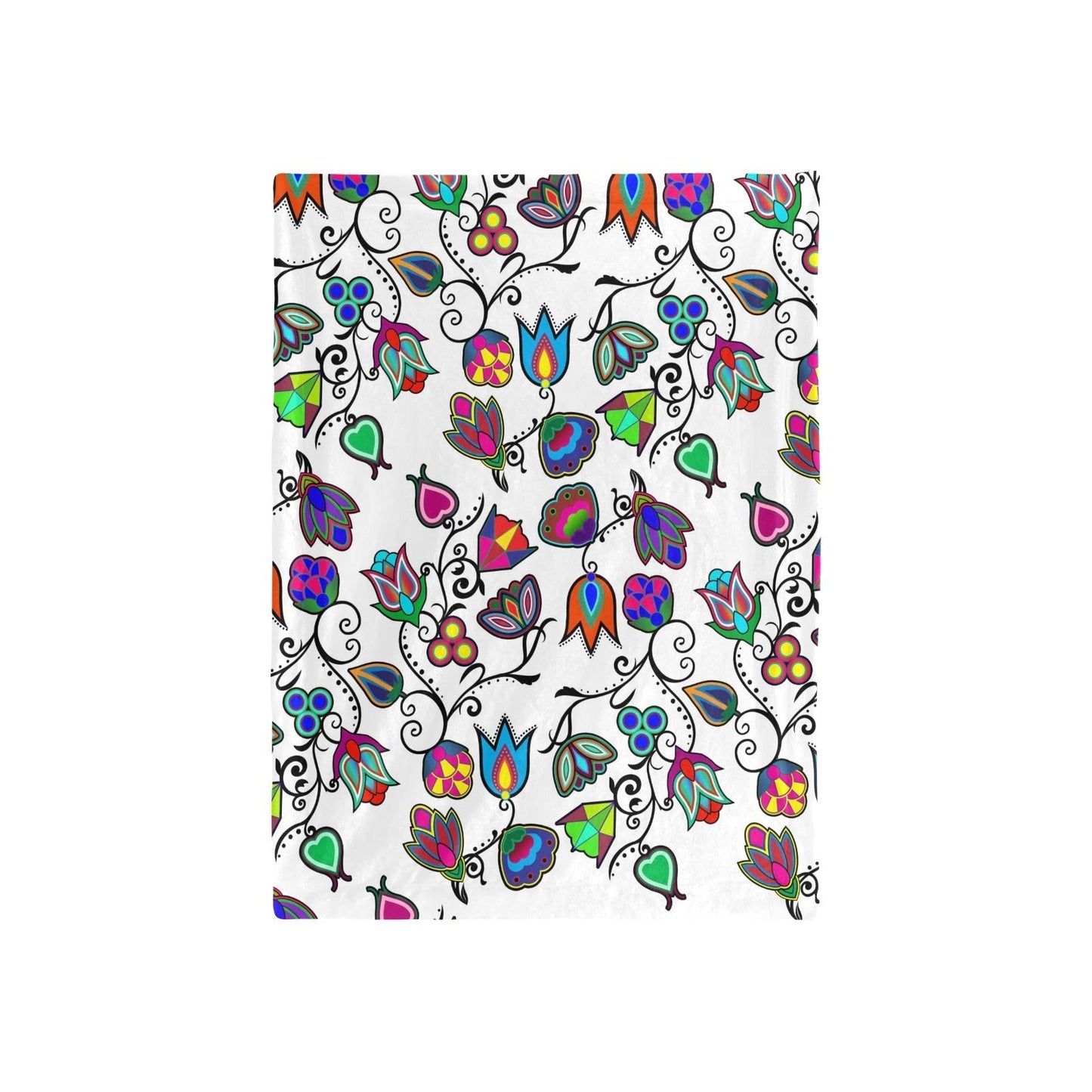 Indigenous Paisley White Baby Blanket 40"x50" Baby Blanket 40"x50" e-joyer