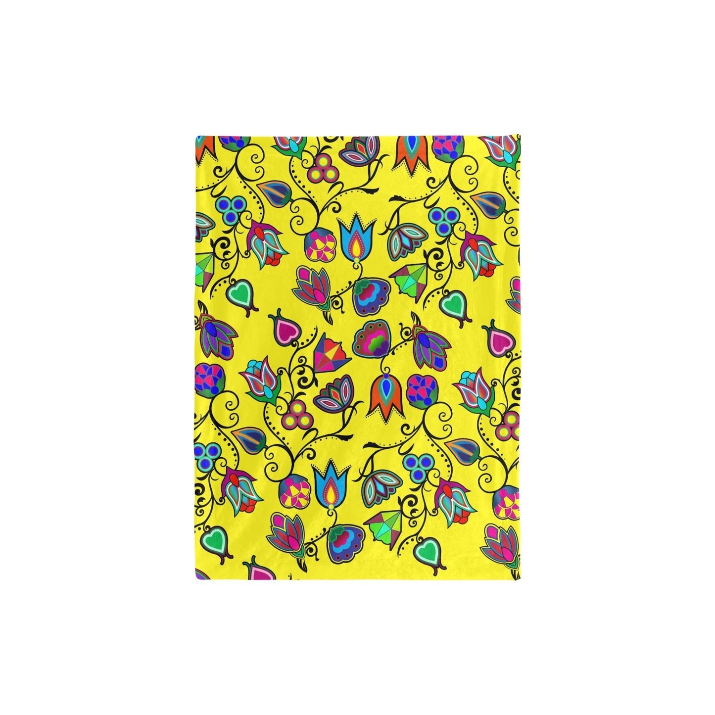 Indigenous Paisley Yellow Baby Blanket 30"x40" Baby Blanket 30"x40" e-joyer