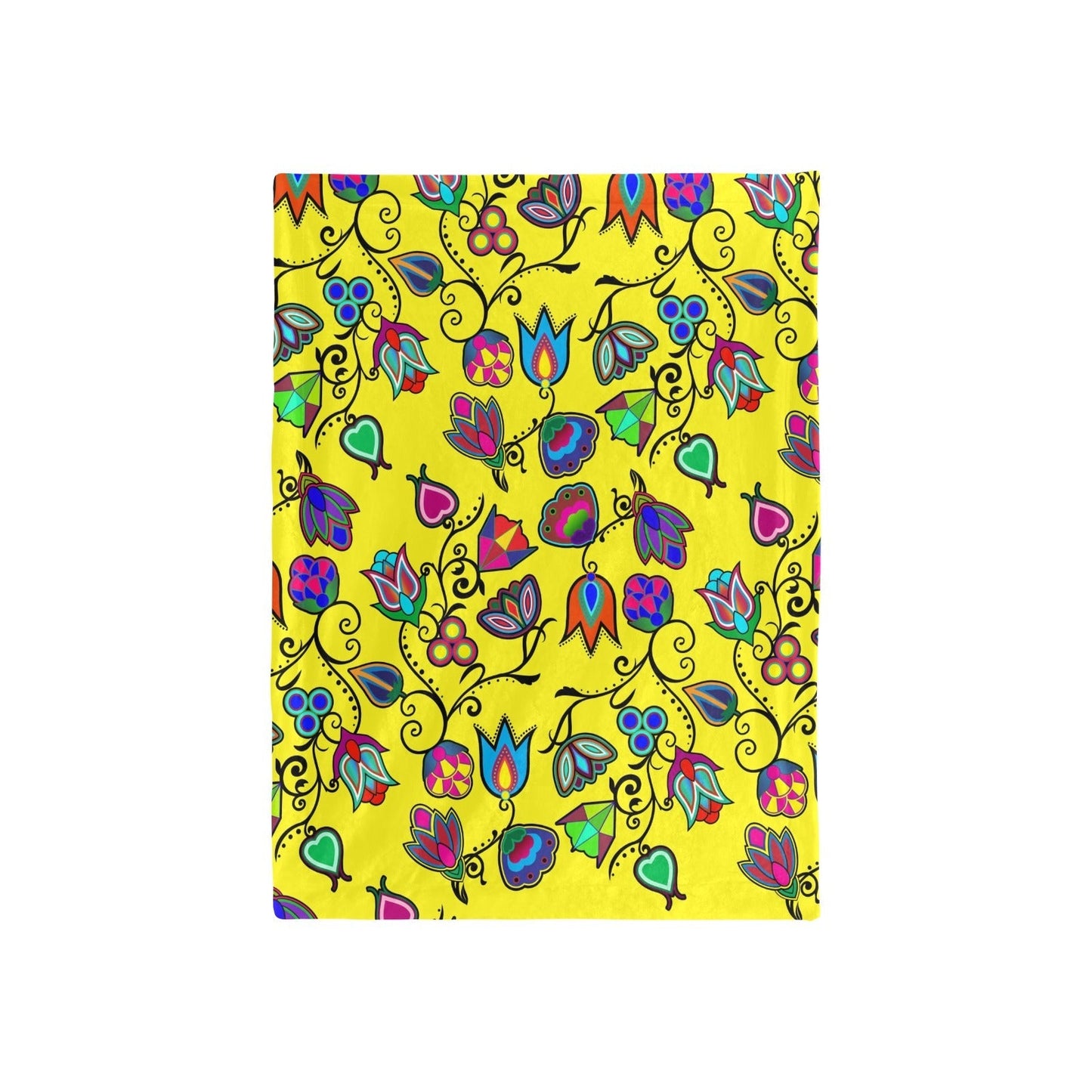 Indigenous Paisley Yellow Baby Blanket 40"x50" Baby Blanket 40"x50" e-joyer