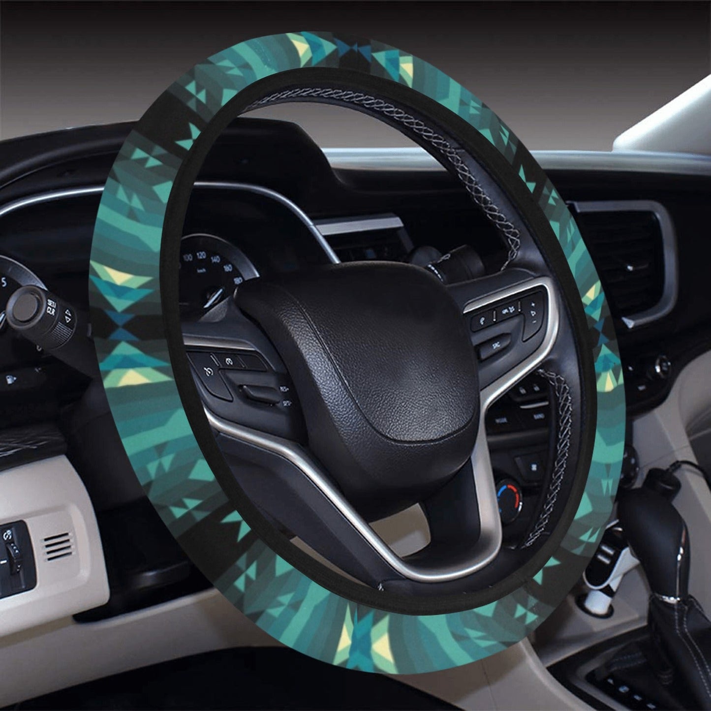 Inspire Green Steering Wheel Cover with Elastic Edge Steering Wheel Cover with Elastic Edge e-joyer