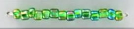 11/0 Silver Lined Seed Beads: Rainbow Jade
