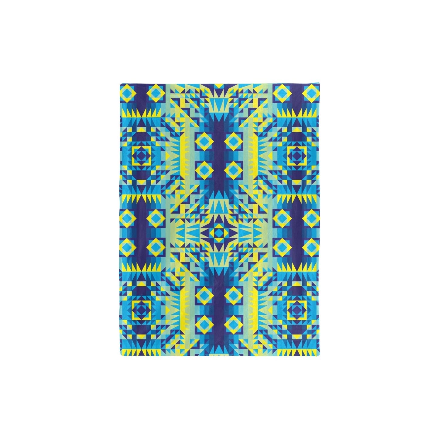 Kaleidoscope Jaune Bleu Baby Blanket 30"x40" Baby Blanket 30"x40" e-joyer
