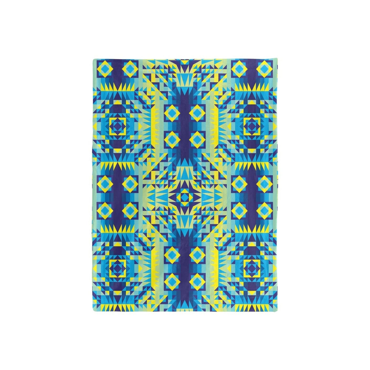 Kaleidoscope Jaune Bleu Baby Blanket 40"x50" Baby Blanket 40"x50" e-joyer