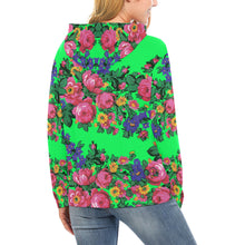 Load image into Gallery viewer, Kokum&#39;s Revenge Green All Over Print Hoodie for Women (USA Size) (Model H13) Hoodie e-joyer 
