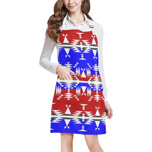 Limited Edition Veteran's Between the Mountai All Over Print Apron All Over Print Apron e-joyer