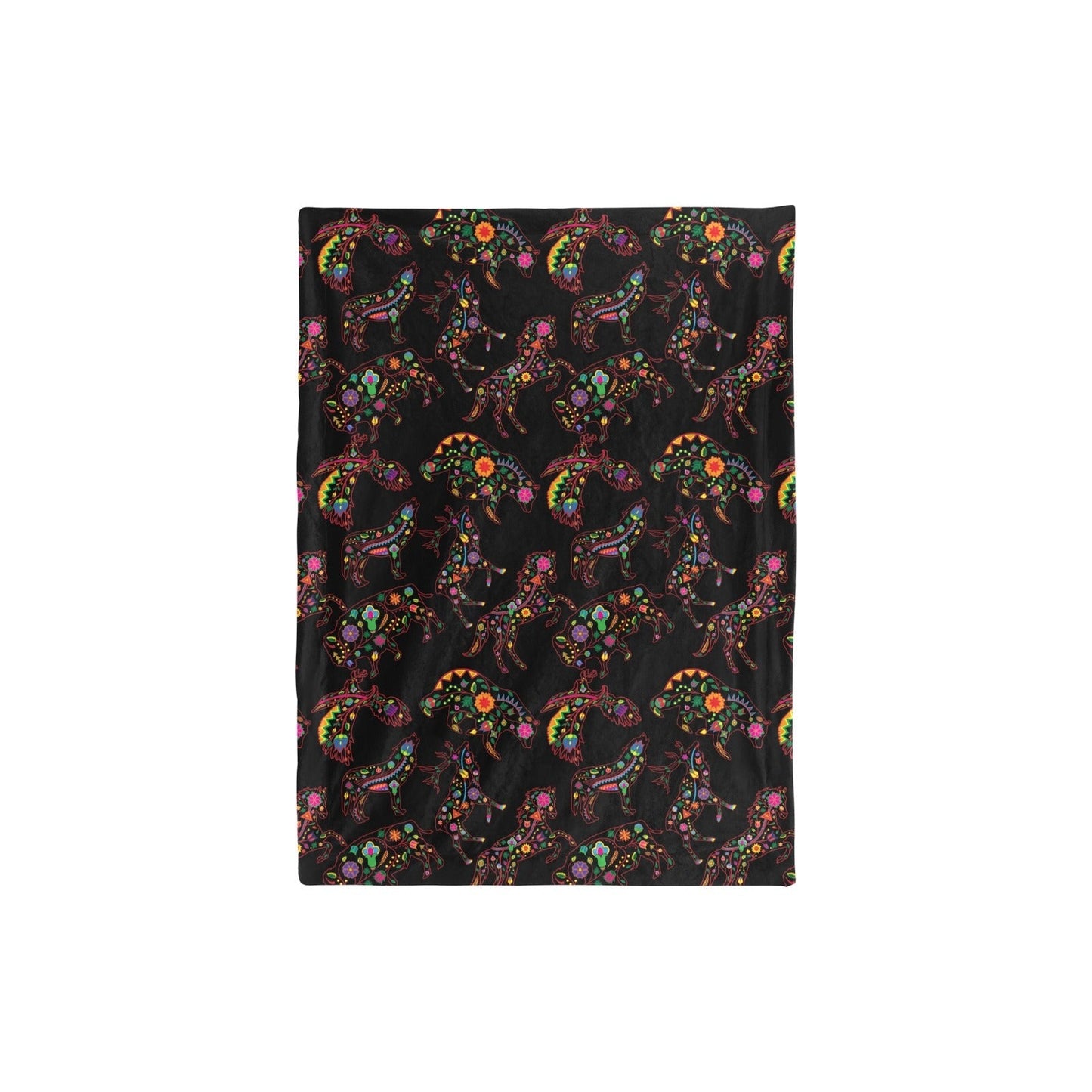Neon Floral Animals Baby Blanket 30"x40" Baby Blanket 30"x40" e-joyer