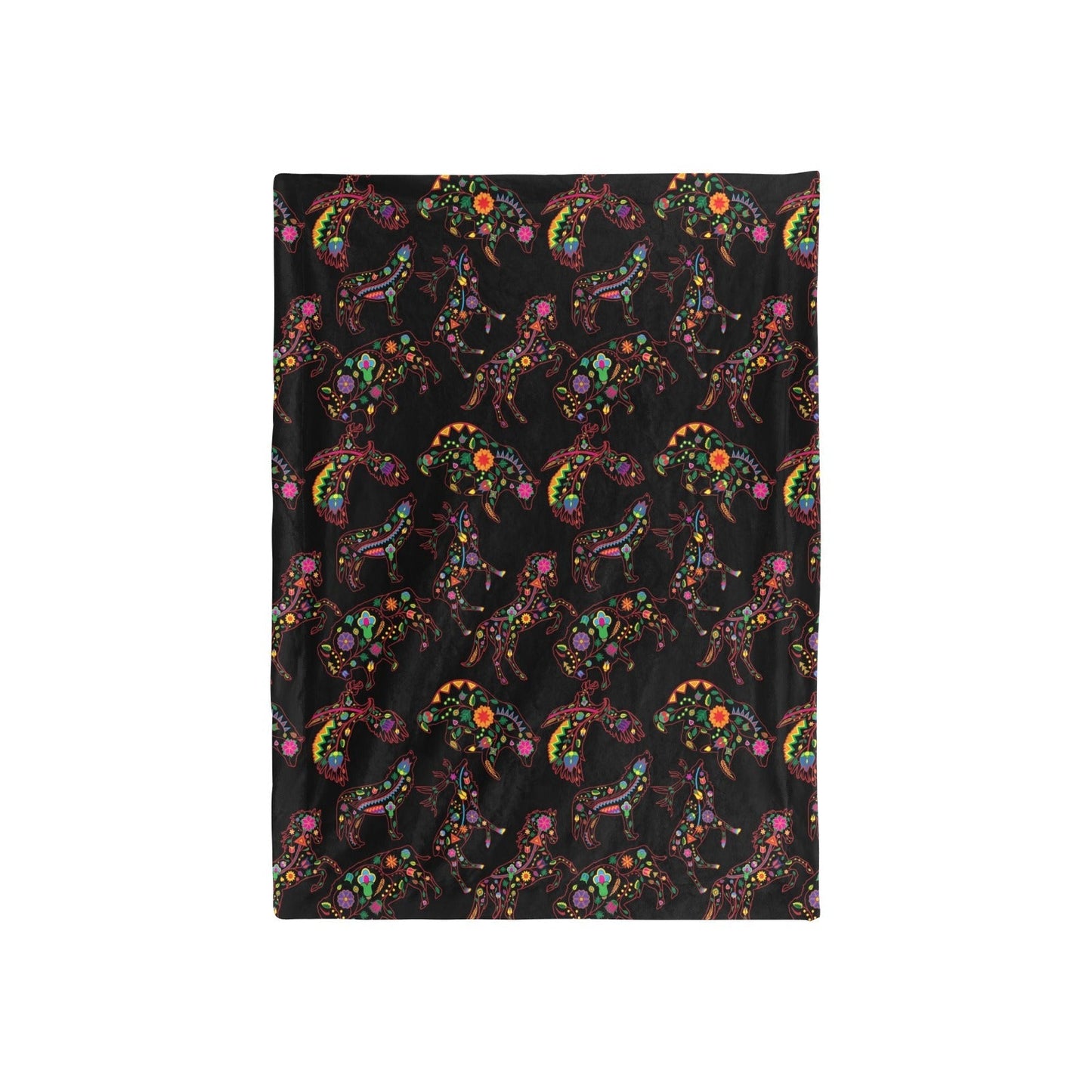 Neon Floral Animals Baby Blanket 40"x50" Baby Blanket 40"x50" e-joyer