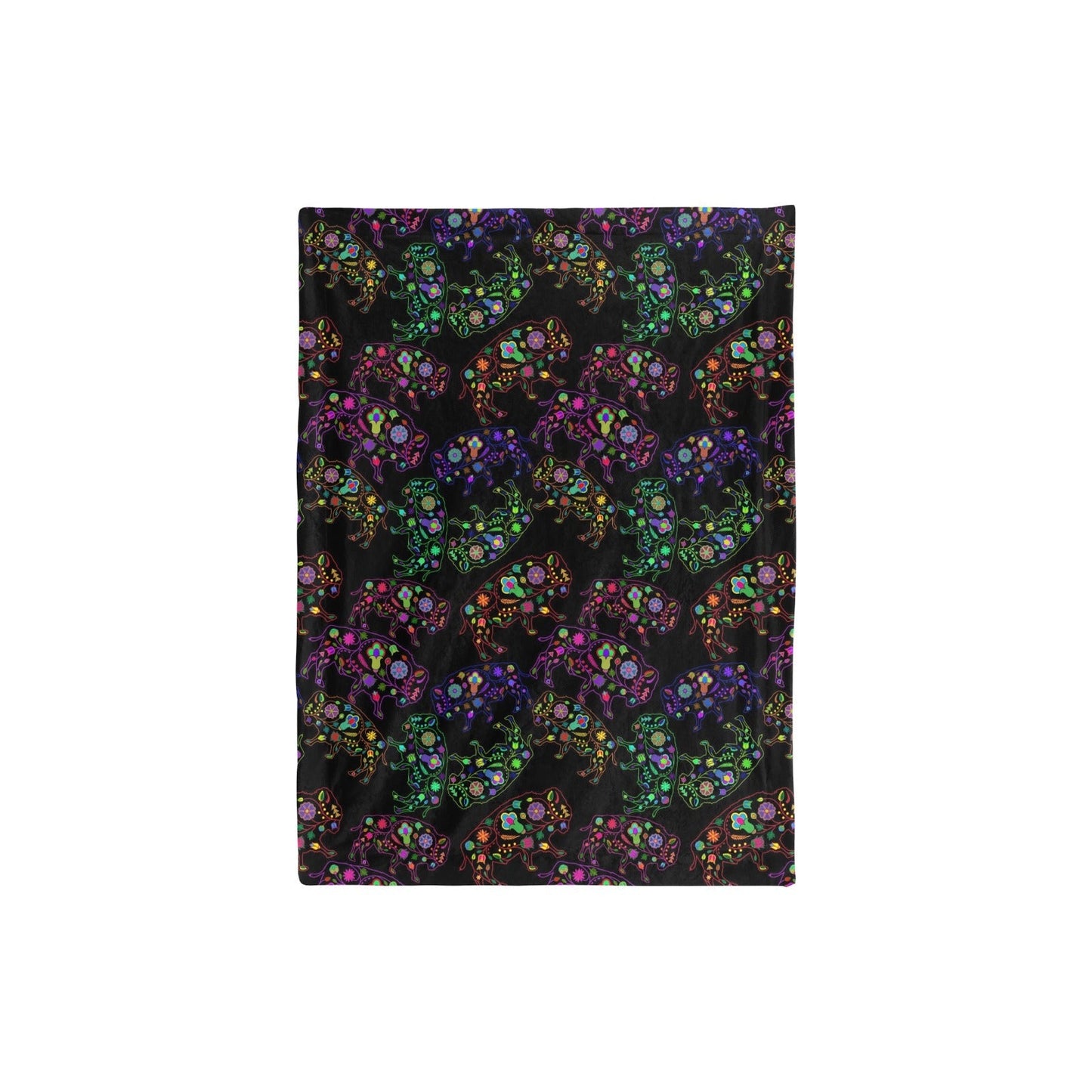 Neon Floral Buffalos Baby Blanket 30"x40" Baby Blanket 30"x40" e-joyer