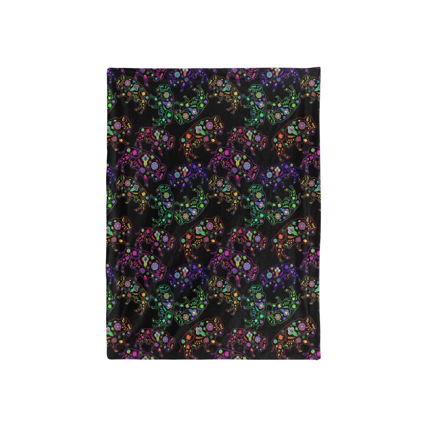 Neon Floral Buffalos Baby Blanket 40"x50" Baby Blanket 40"x50" e-joyer