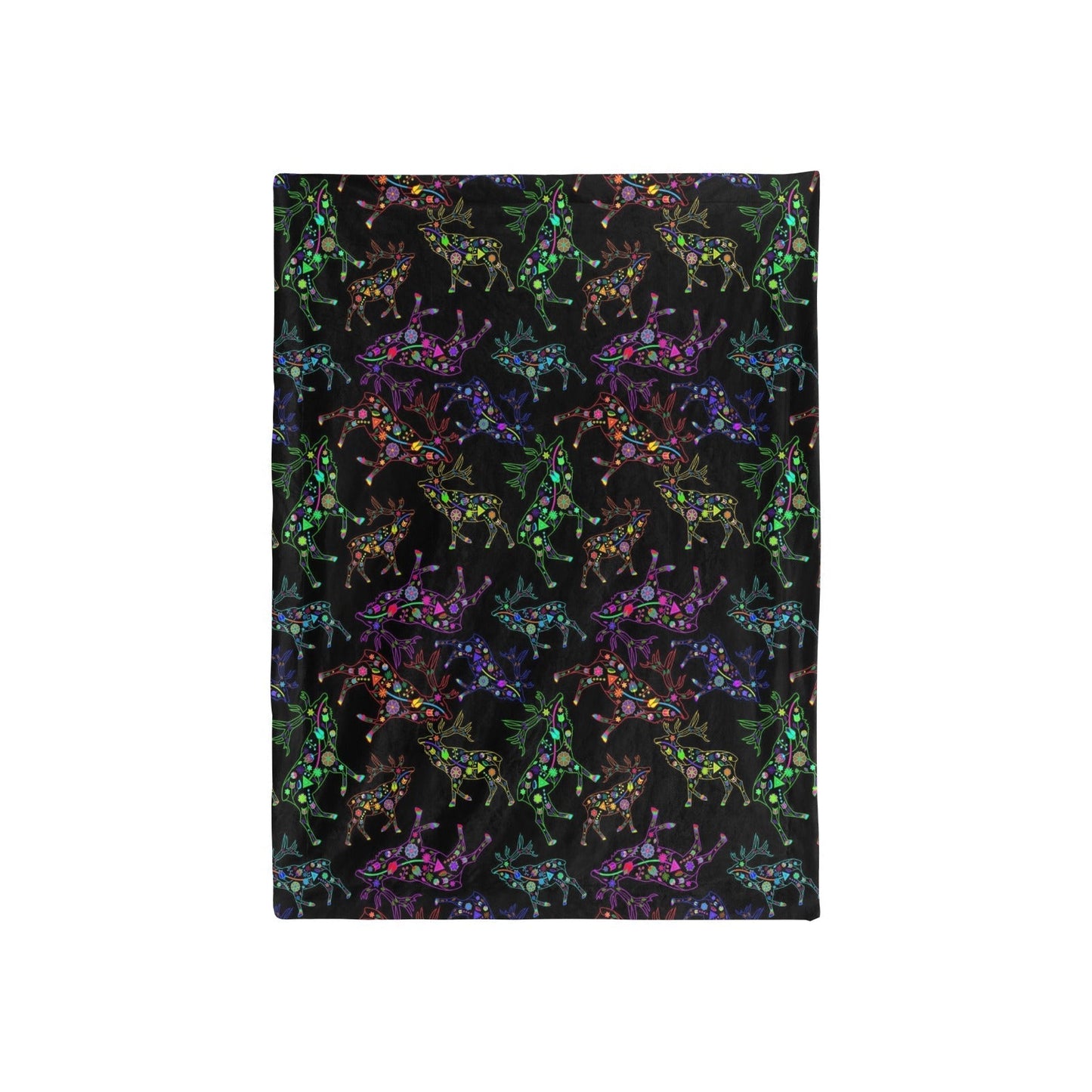 Neon Floral Elks Baby Blanket 40"x50" Baby Blanket 40"x50" e-joyer