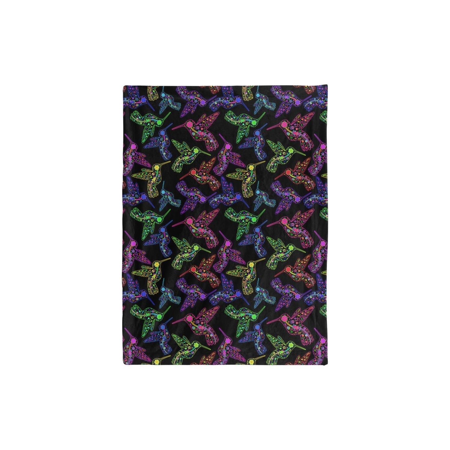 Neon Floral Hummingbirds Baby Blanket 30"x40" Baby Blanket 30"x40" e-joyer