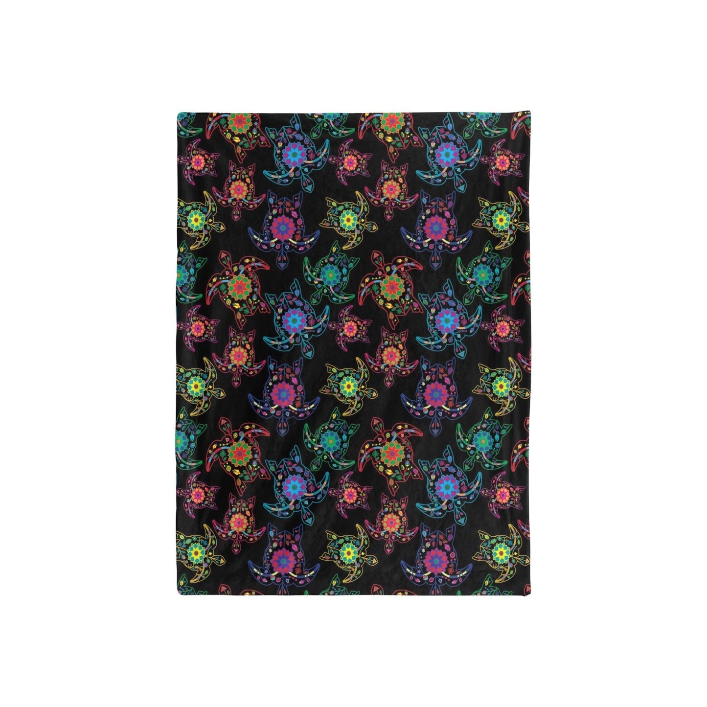 Neon Floral Turtle Baby Blanket 40"x50" Baby Blanket 40"x50" e-joyer