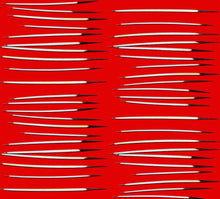 Load image into Gallery viewer, Quills Dancing Red Poplin Fabric By the Yard Fabric NBprintex 
