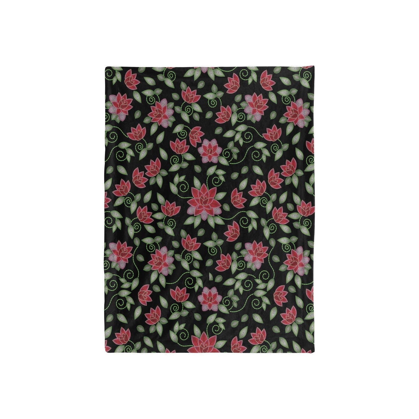 Red Beaded Rose Baby Blanket 40"x50" Baby Blanket 40"x50" e-joyer