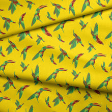Load image into Gallery viewer, Red Swift Yellow Cotton Poplin Fabric By the Yard Fabric NBprintex 

