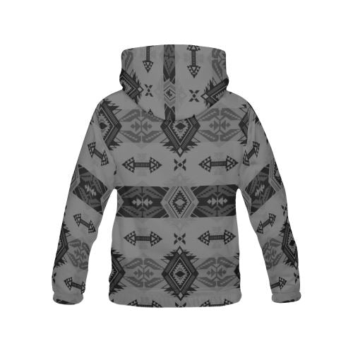 Sovereign Nation Gray All Over Print Hoodie for Women (USA Size) (Model H13) All Over Print Hoodie for Women (H13) e-joyer