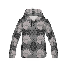 Load image into Gallery viewer, Soveriegn Gray with Wolf All Over Print Hoodie for Women (USA Size) (Model H13) All Over Print Hoodie for Women (H13) e-joyer 
