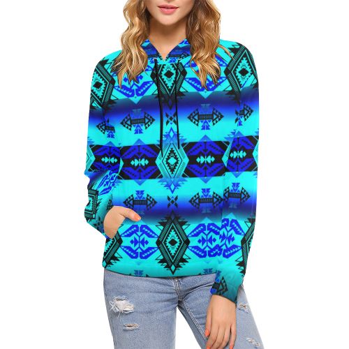 Soveriegn Nation Midnight All Over Print Hoodie for Women (USA Size) (Model H13) All Over Print Hoodie for Women (H13) e-joyer 