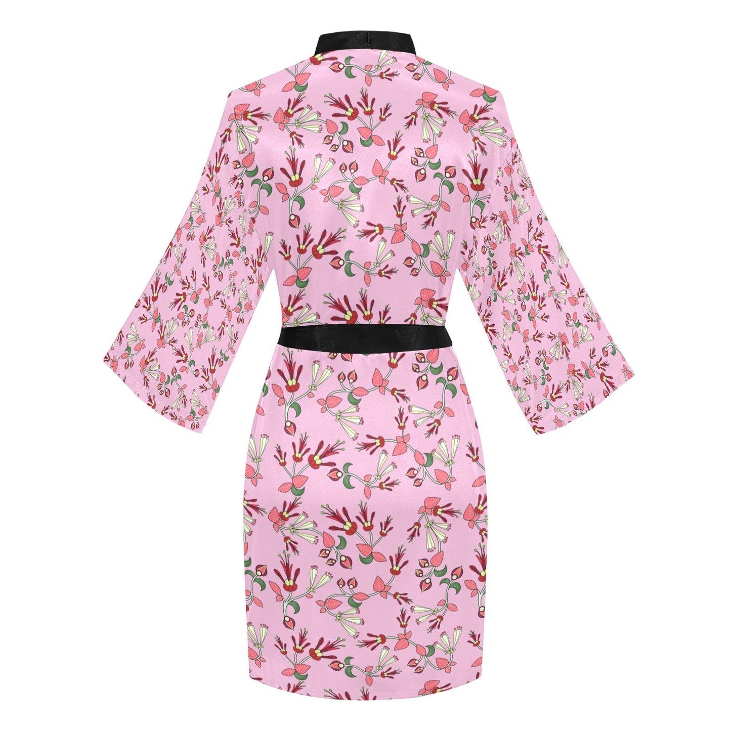 Strawberry Floral Long Sleeve Kimono Robe Long Sleeve Kimono Robe e-joyer