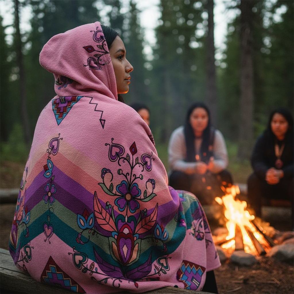 Frosted Leaf Spirit Hooded Blanket