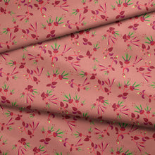 Load image into Gallery viewer, Swift Floral Peach Rouge Remix Cotton Poplin Fabric By the Yard Fabric NBprintex 
