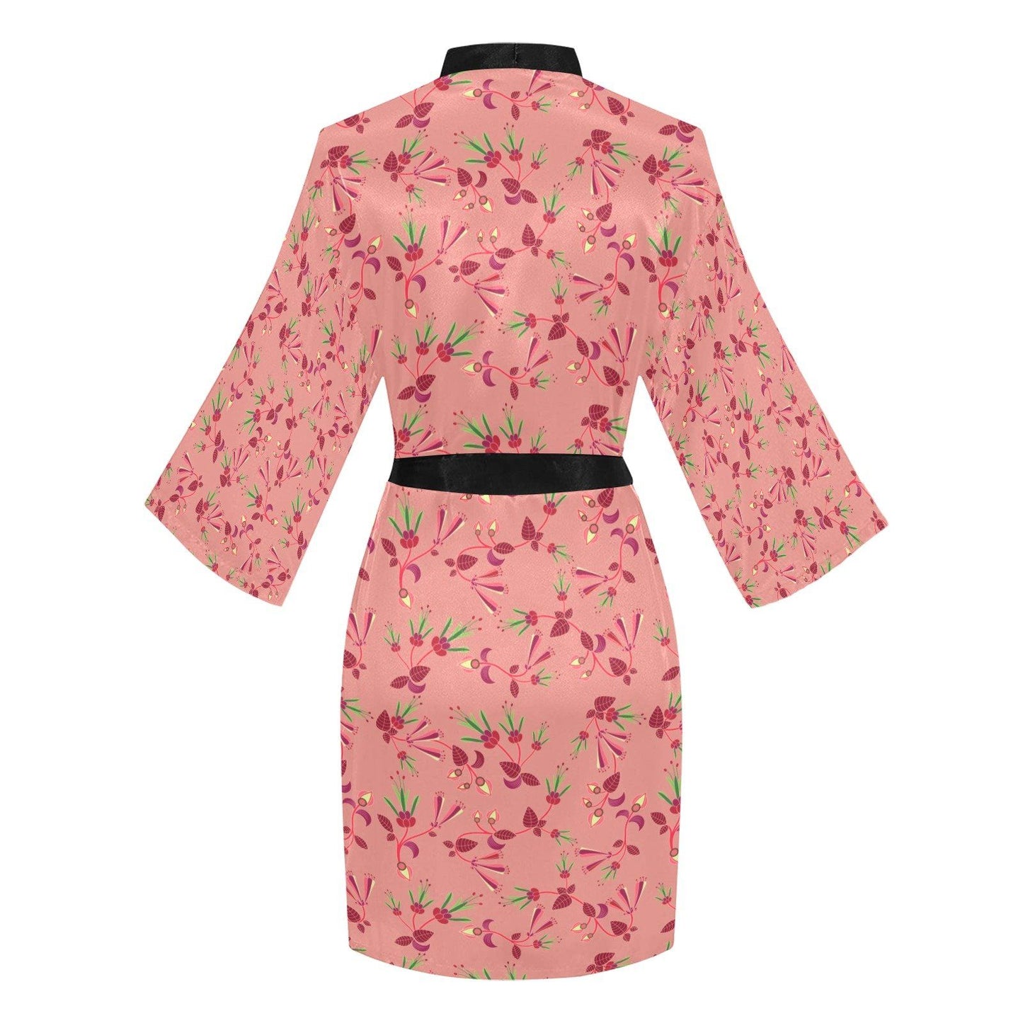 Swift Floral Peach Rouge Remix Long Sleeve Kimono Robe Long Sleeve Kimono Robe e-joyer