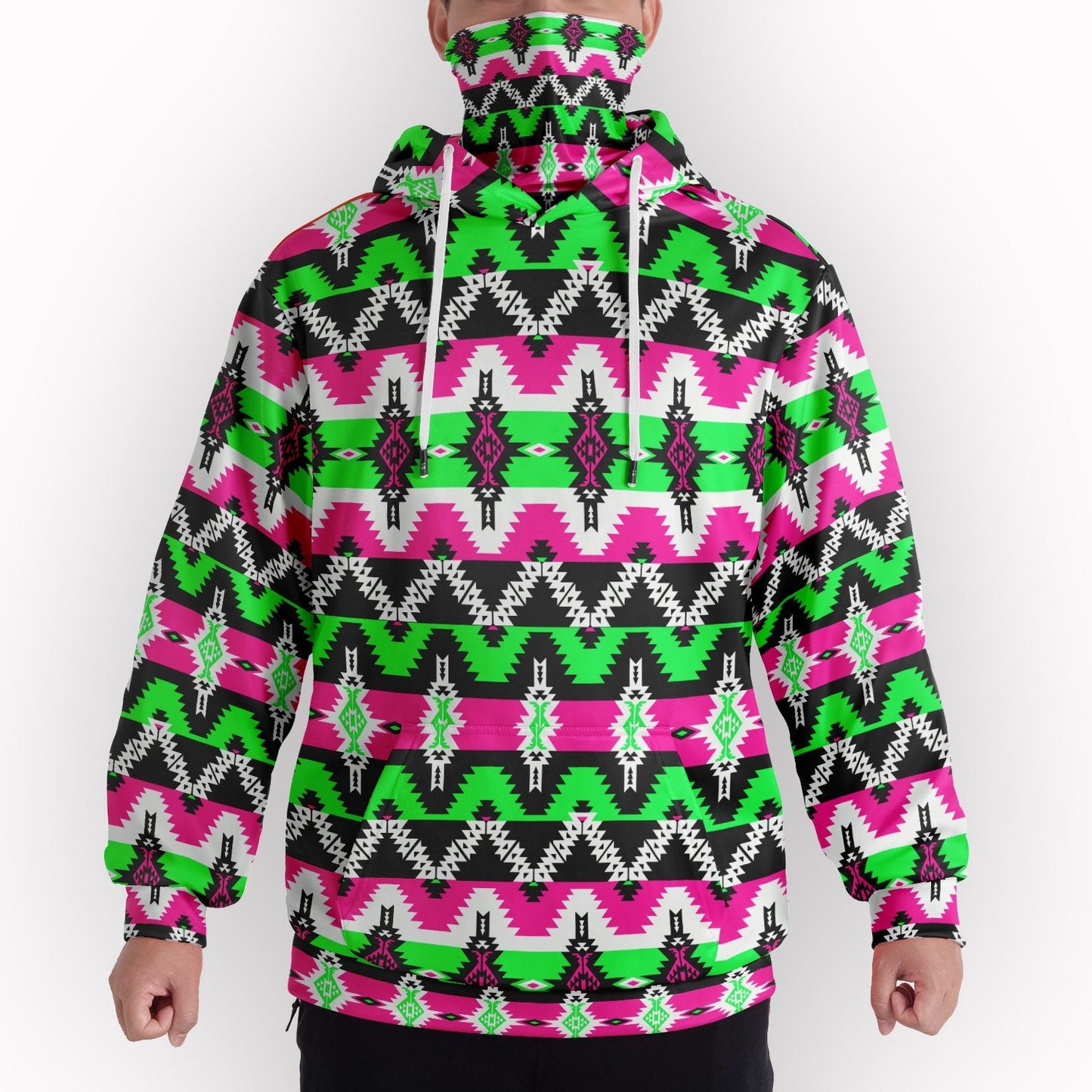 Two Spirit Hoodie With Half Balaclava