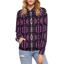Load image into Gallery viewer, Upstream Expedition Moonlight Shadows All Over Print Hoodie for Women (USA Size) (Model H13) All Over Print Hoodie for Women (H13) e-joyer 
