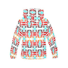 Load image into Gallery viewer, White Fire and Sky All Over Print Hoodie for Women (USA Size) (Model H13) All Over Print Hoodie for Women (H13) e-joyer 
