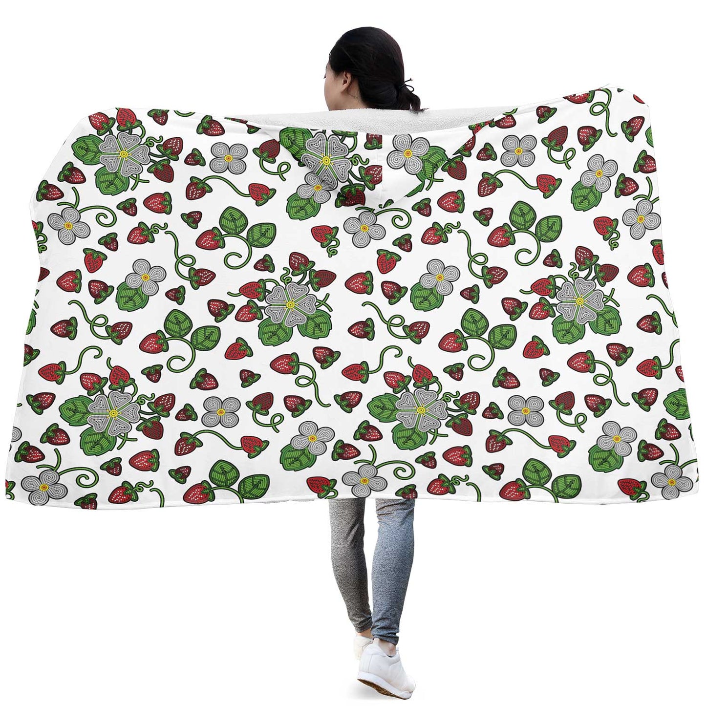 Strawberry Dreams Hooded Blanket