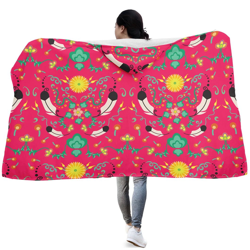 New Growth Pink Punch Hooded Blanket