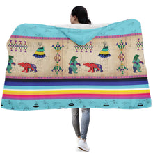 Load image into Gallery viewer, Bear Ledger Sky Hooded Blanket
