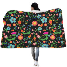 Load image into Gallery viewer, Bee Spring Night Hooded Blanket

