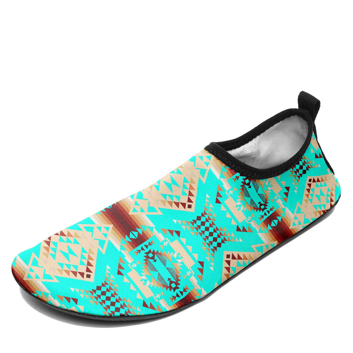 Gathering Earth Turquoise Sockamoccs – Unisex Slip-On Shoes by 49 Dzine