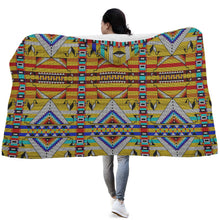 Load image into Gallery viewer, Medicine Blessing Yellow Hooded Blanket
