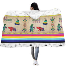 Load image into Gallery viewer, Bear Ledger White Clay Hooded Blanket
