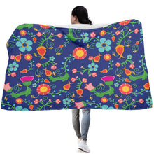 Load image into Gallery viewer, Bee Spring Twilight Hooded Blanket
