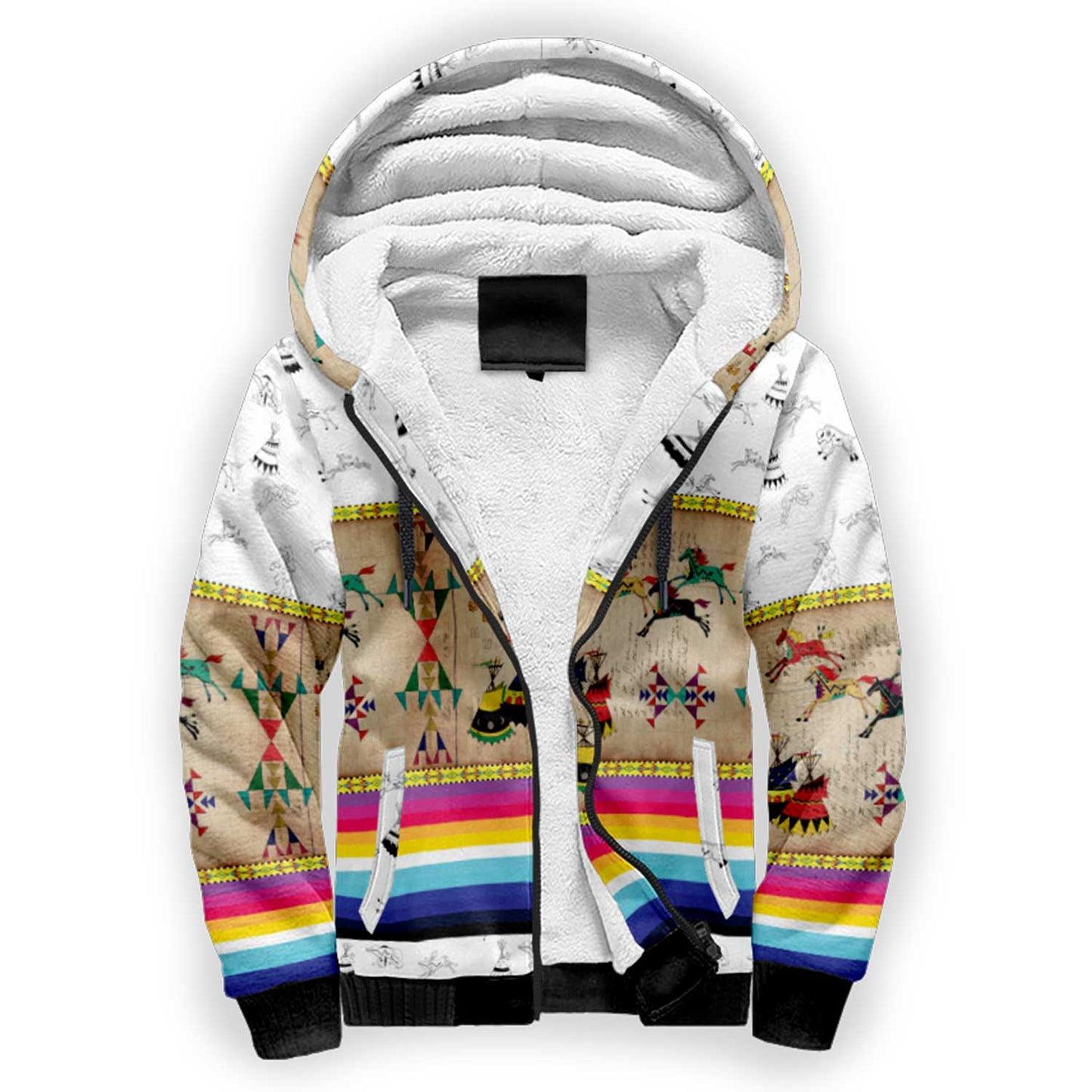 Horses Running Sherpa Hoodie