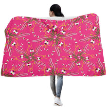 Load image into Gallery viewer, Willow Bee Bubblegum Hooded Blanket

