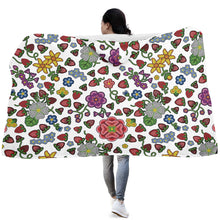 Load image into Gallery viewer, Berry Pop White Hooded Blanket
