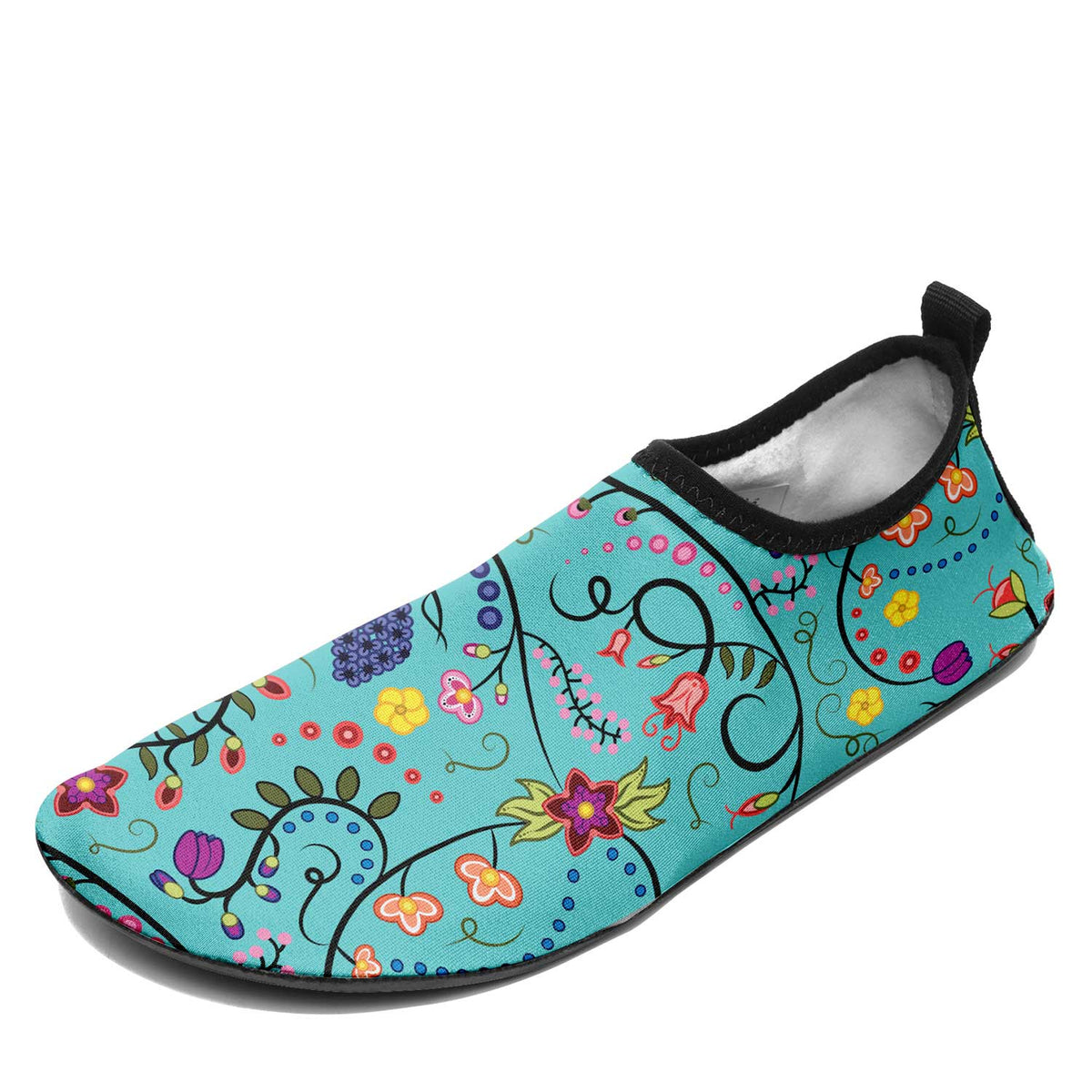 Fresh Fleur Sky Sockamoccs – Unisex Slip-On Shoes by 49 Dzine