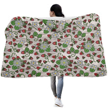 Load image into Gallery viewer, Strawberry Dreams Bright Birch Hooded Blanket
