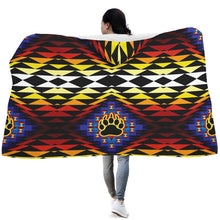Load image into Gallery viewer, Sunset Bearpaw Blanket Hooded Blanket
