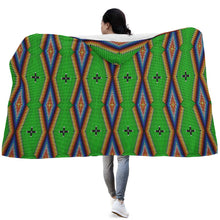 Load image into Gallery viewer, Diamond in the Bluff Lime Hooded Blanket
