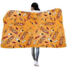 Load image into Gallery viewer, TRD - feather orange Hooded Blanket
