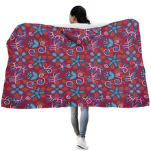Load image into Gallery viewer, Cardinal Garden Hooded Blanket
