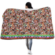Load image into Gallery viewer, Culture in Nature Orange Hooded Blanket
